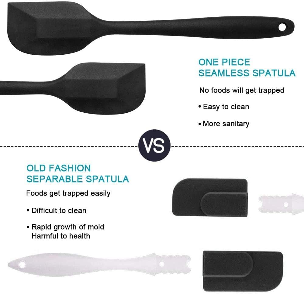 Silicone Spatula 6PCS Set Black