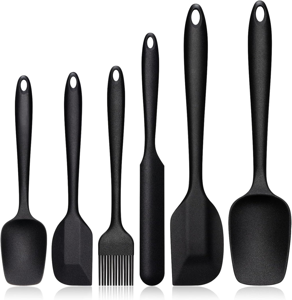 Silicone Spatula 6PCS Set Black