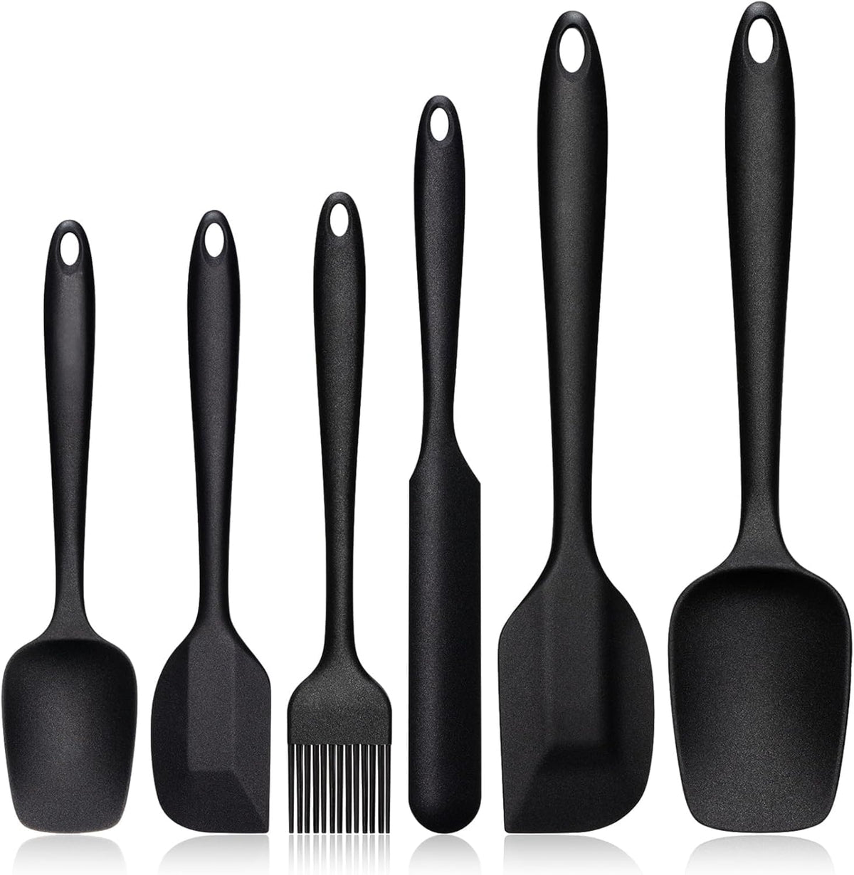 Silicone Spatula 6PCS Set Black