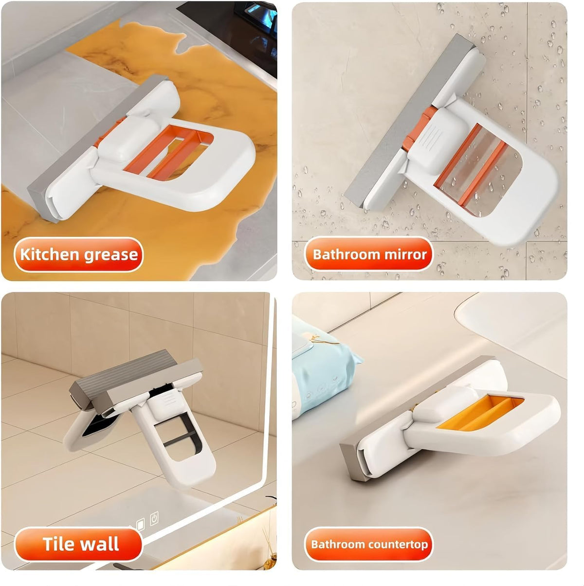 Kitchen Wiper Mop for Floor Cleaning with Microfiber Pad